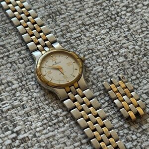 Movado Gold and Silver Vintage Bracelet Watch